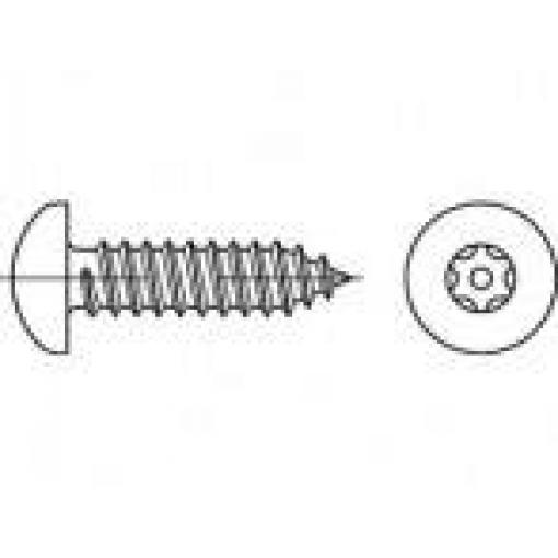 TOOLCRAFT TO-5380110 bezpečnostní šrouby 5.5 mm 19 mm vnitřní korunka šestihranná 88114 nerezová ocel A2 100 ks