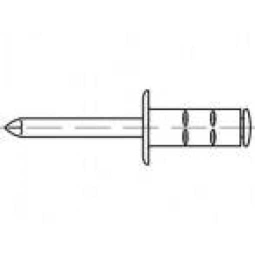 TOOLCRAFT TO-5380575 slepý nýt 4.8 mm nerezová ocel 500 ks