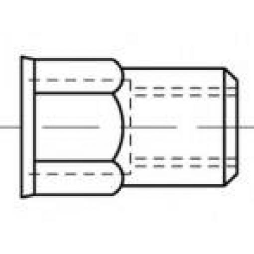 TOOLCRAFT TO-5380605 slepá nýtovací matice M8 nerezová ocel 250 ks