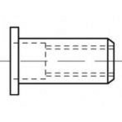 TOOLCRAFT TO-5380617 slepý nýt M8 nerezová ocel 100 ks