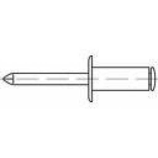 TOOLCRAFT TO-5381145 slepý nýt 6 mm nerezová ocel 200 ks