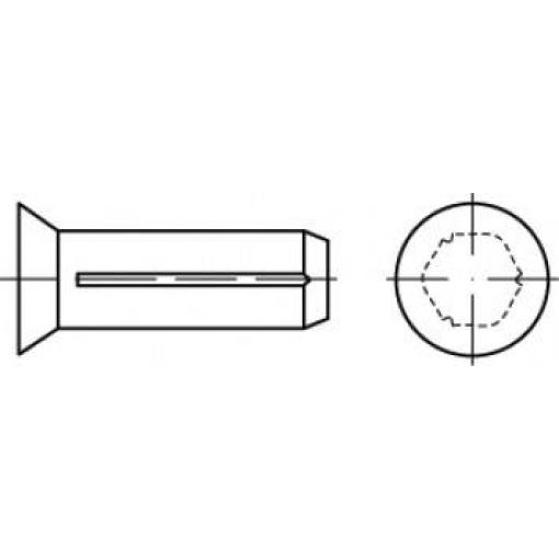 TOOLCRAFT TO-5386212 rýhovaný hřebík s zápustnou hlavou (Ø x d) 4 mm x 12 mm ocel 500 ks