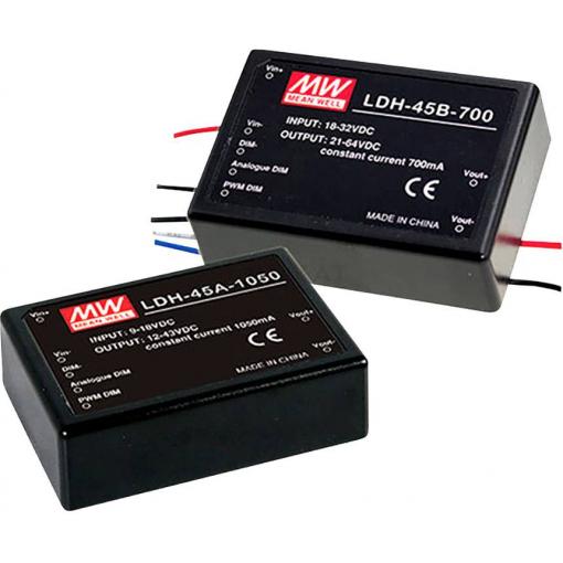 MEAN WELL LDH-45B-700DA LED driver konstantní proud 44.8 W 700 mA 36 - 64 V/DC stmívatelný, Dali , ochrana proti přepětí , přepětí 1 ks