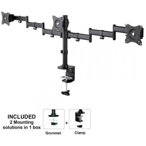 Neomounts držák na stůl pro monitor NM-D135D3BLACK 3 Displej: (s) 25,4 cm (10) - 68,6 cm (27) černá naklápěcí, nakláněcí