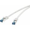 Renkforce RF-3829260 RJ45 síťové kabely, propojovací kabely CAT 6A S/FTP 15.00 m šedá s ochranou, samozhášecí 1 ks