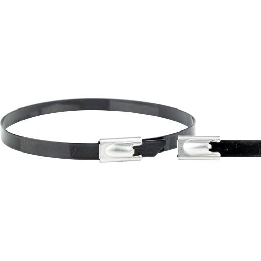 WKK ART006291, Nerezová stahovací páska, 4.60 mm, 520 mm, černá, 1 ks