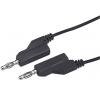VOLTCRAFT měřicí kabel lamelová zástrčka 4 mm lamelová zástrčka 4 mm 1.00 m černá 1 ks