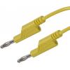 VOLTCRAFT měřicí kabel lamelová zástrčka 4 mm lamelová zástrčka 4 mm 1.00 m žlutá 1 ks