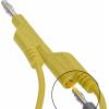 VOLTCRAFT měřicí kabel lamelová zástrčka 4 mm lamelová zástrčka 4 mm 1.00 m žlutá 1 ks