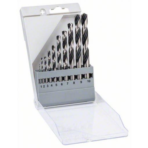 Bosch Accessories 2608577348 2608577348 sada spirálových vrtáku do kovu 1 mm, 2 mm, 3 mm, 4 mm, 5 mm, 6 mm, 7 mm, 8 mm, 9 mm, 10 mm 1 sada