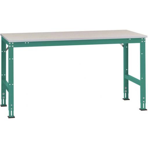 Manuflex AU6084.0001 Pracovní Přístavný stůl Univerzální standardní samořeznými krytina deska, Šxhxv = 1750 x 800 x 760-870 mm, šedá, zelená, deska /rám + 2