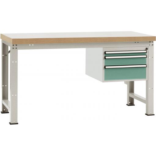 Manuflex WP5414.0001 pracovní stůl šedá, zelená