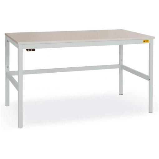 Manuflex LC1908.7035 ESD ESD pracovní stůl CANTOLAB s Melaminplatte, Šxhxv = 1200 x 800 x 765-785 mm šedobílá (RAL 7035)
