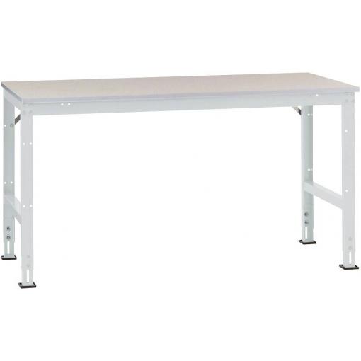 Manuflex AU4124.7035 Pracovní základní stolní Univerzální standardní samořeznými krytina deska, Šxhxv = 2000 x 1000 x 760-870 mm šedobílá (RAL 7035)