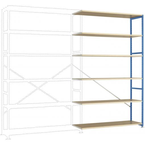 Manuflex RP1444.5012 přístavný modul regálu oddělení , (š x v x h) 1500 x 2000 x 600 mm, dřevěná podlaha