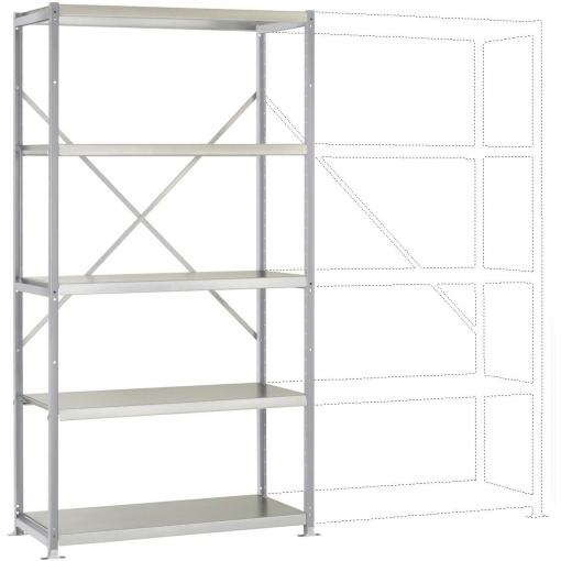 Manuflex RP1018.9006 základní modul regálu oddělení , (š x v x h) 1030 x 2000 x 400 mm, ocelová podlaha