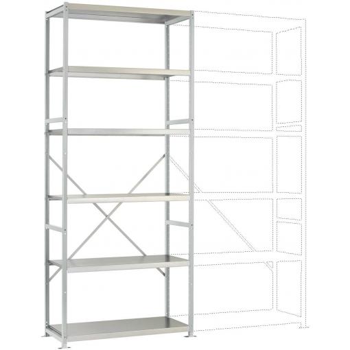Manuflex RP1320.7035 základní modul regálu oddělení , (š x v x h) 1030 x 2500 x 600 mm, ocelová podlaha