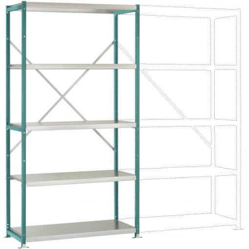Manuflex RP1022.5021 základní modul regálu oddělení , (š x v x h) 1030 x 2000 x 400 mm, ocelová podlaha
