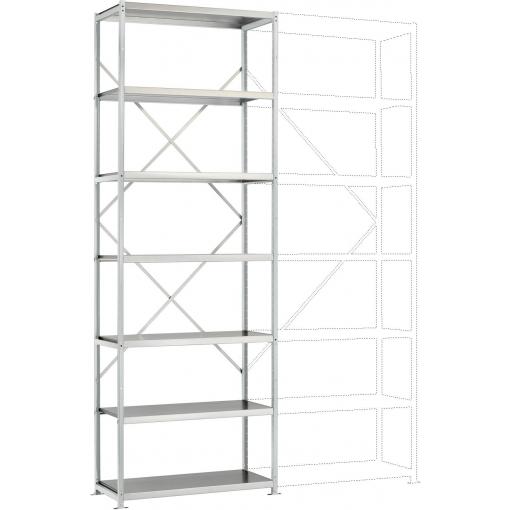Manuflex RP1622.7035 základní modul regálu oddělení , (š x v x h) 1030 x 3000 x 400 mm, ocelová podlaha