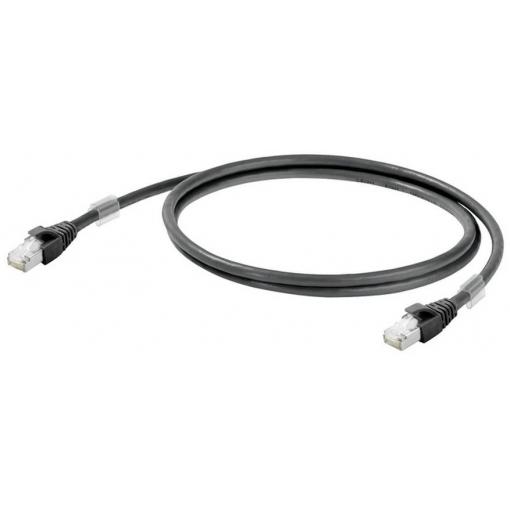 Weidmüller 1251610080 RJ45 síťové kabely, propojovací kabely CAT 6A S/FTP 8.00 m černá samozhášecí 1 ks