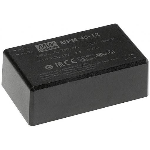MEAN WELL MPM-45-24 AC/DC zdroj do DPS 24 V/DC 45.1 W