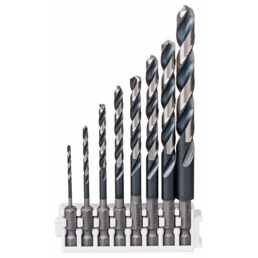 Bosch Accessories 2608577139 sada spirálových vrtáku do kovu 2 mm, 3 mm, 4 mm, 5 mm, 6 mm, 7 mm, 8 mm, 10 mm šestihran 8 ks