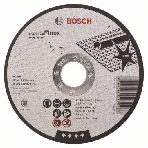Bosch Accessories 2608600094 2608600094 řezný kotouč rovný 125 mm 1 ks ocel