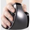 Evoluent D Small laserová ergonomická myš, přenos bezdrátový, 6 tlačítko, černá/stříbrná