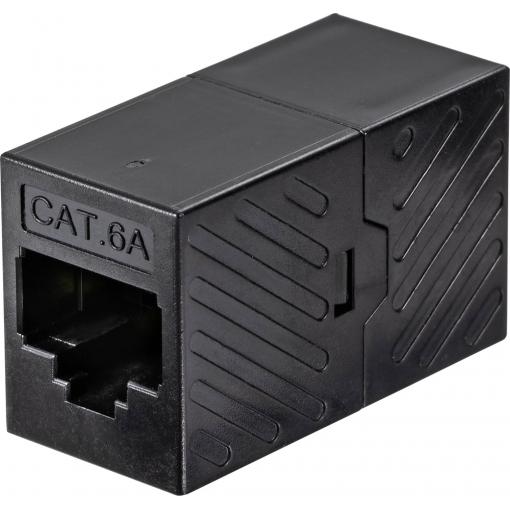 Renkforce RJ45 síťový adaptér CAT 6A [1x RJ45 zásuvka - 1x RJ45 zásuvka] černá