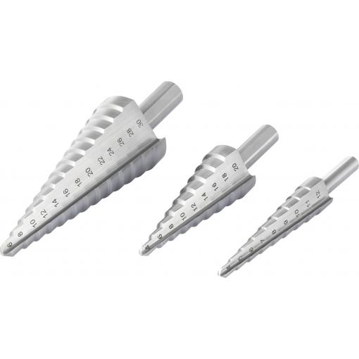 TOOLCRAFT TO-6802569 HSS sada stupňovitého vrtáku 3násobný 1 ks