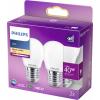 Philips LED 76391600 LED Energetická třída (EEK2021) F (A - G) E27 kapkový tvar 4.3 W = 40 W teplá bílá (Ø x d) 4.5 cm x 8 cm 2 ks
