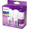 Philips LED 76369500 LED Energetická třída (EEK2021) D (A - G) E27 klasická žárovka 10.5 W = 100 W teplá bílá (Ø x d) 6 cm x 10.4 cm 2 ks