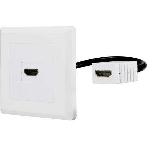 Renkforce RF-4538136 HDMI adaptér [1x HDMI zásuvka - 1x HDMI zásuvka] bílá pozlacené kontakty 15.00 cm