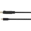 Renkforce Mini-DisplayPort / DisplayPort kabelový adaptér Mini DisplayPort konektory, Konektor DisplayPort 1.00 m černá RF-4538172 pozlacené kontakty Kabel