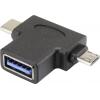 Renkforce USB 3.0 adaptér [1x USB-C® zástrčka, micro USB 2.0 zástrčka B - 1x USB 3.1 zásuvka A ] s funkcí OTG, pozlacené kontakty