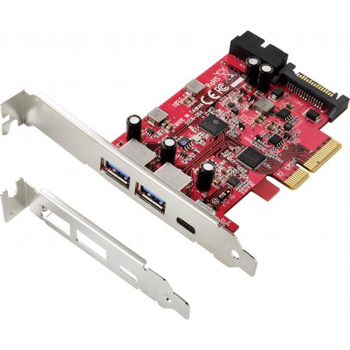 Renkforce 1 + 4 porty karta USB 3.1 USB 3.2 (Gen 2) PCIe x4