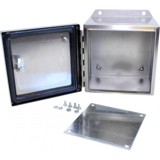 Hammond Electronics, EJ664SS skřínka na stěnu, IP66, 152 mm x 152 mm x 102 mm , 1 ks