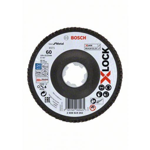 Bosch Accessories 2608619202 lamelový kotouč Průměr 125 mm Zrnitost=60 1 ks