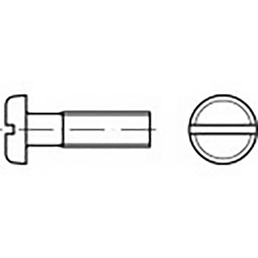 TOOLCRAFT TO-6853479 šrouby s plochou kulatou hlavou M5 25 mm příruba DIN 85 Ušlechtilá ocel V4A A4 100 ks