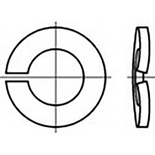 TOOLCRAFT TO-6854400 pérová podložka vnitřní Ø: 4 mm DIN 128 Ušlechtilá ocel V2A A2 100 ks