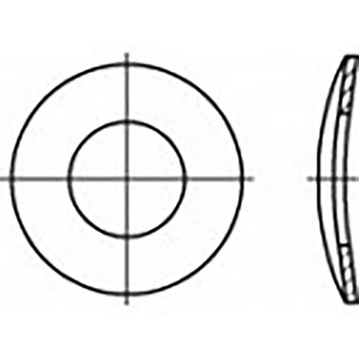 TOOLCRAFT TO-6854457 pružná podložka vnitřní Ø: 5 mm DIN 137 pružinová ocel 1000 ks