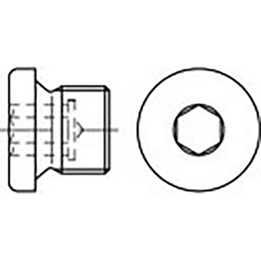 TOOLCRAFT TO-6855792 závěrné šrouby 1 1/8 Zoll vnitřní šestihran DIN 908 ocel 10 ks