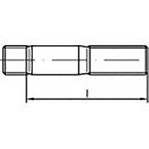 TOOLCRAFT TO-6861318 šrouby závrtné M10 75 mm DIN 938 Ušlechtilá ocel V4A A4 25 ks
