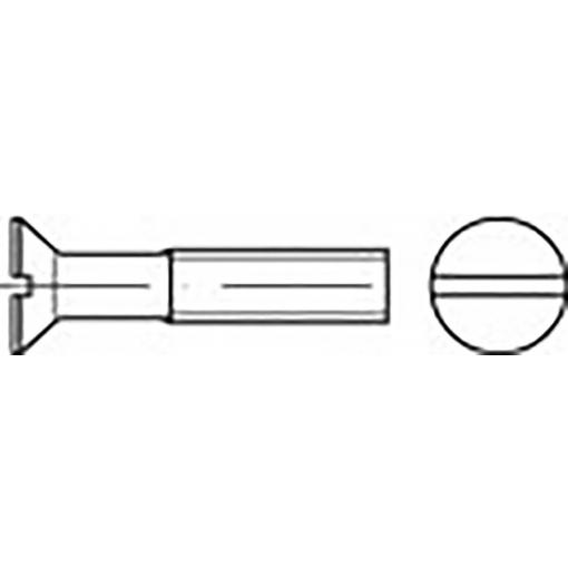 TOOLCRAFT TO-6862203 zápustný šroub M3 5 mm příruba DIN 963 ocel pozinkované 2000 ks