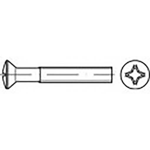 TOOLCRAFT TO-6863445 šroub se zápustnou čočkovou hlavou M4 8 mm křížová drážka Philips DIN 966 ocel pozinkované 2000 ks