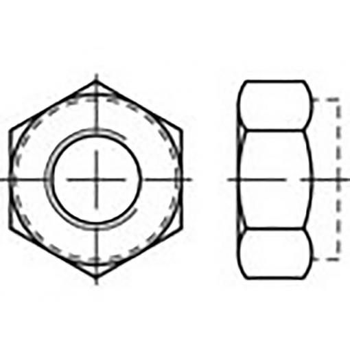 TOOLCRAFT TO-6864717 šestihranné matice M16 DIN 985 Ušlechtilá ocel V4A A4 25 ks