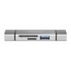 Digitus DA-70886 externí čtečka paměťových karet / hub USB 3.0, USB-A, USB-C® šedá
