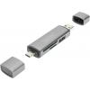 Digitus DA-70886 externí čtečka paměťových karet / hub USB 3.0, USB-A, USB-C® šedá