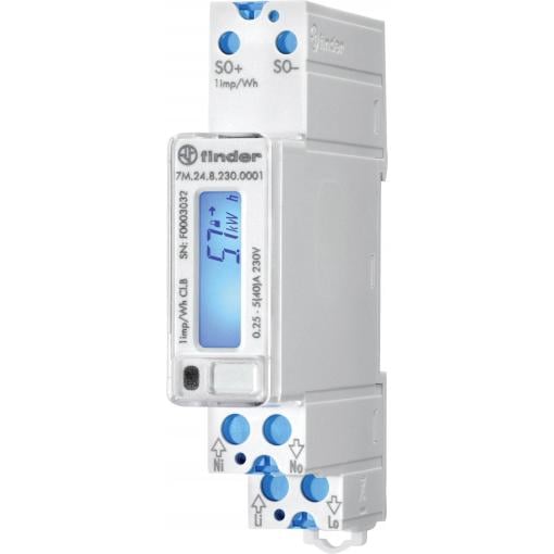 Finder 7M.24.8.230.0001 7M.24.8.230.0001 Obousměrný elektroměr na DIN lištu digitální Úředně schválený: Ne 1 ks