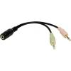 LogiLink CA0020 CA0020 jack audio adaptér [1x jack zásuvka 3,5 mm - 2x jack zástrčka 3,5 mm] černá